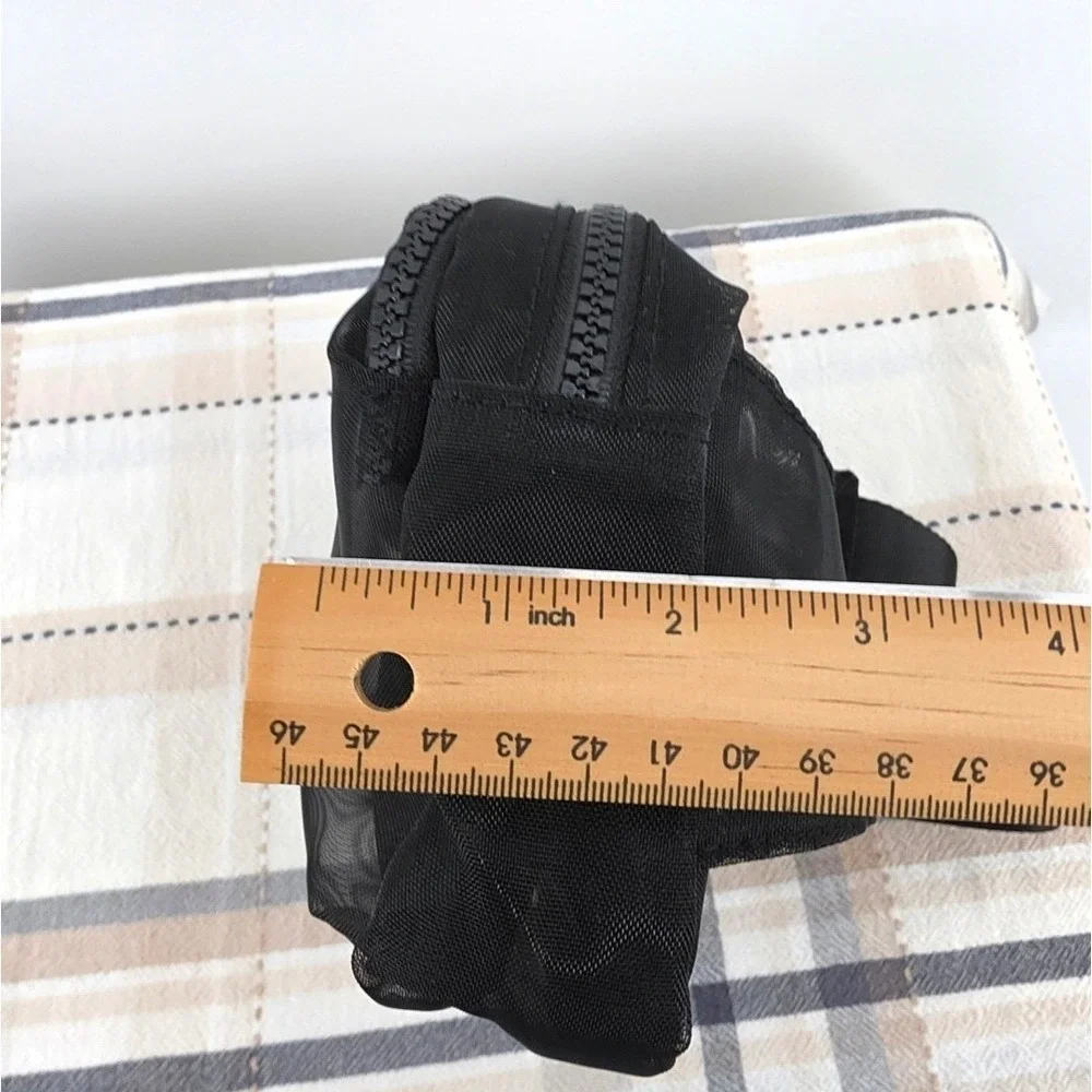 Wilo The Label Active Sheer Belt Bag Black Mesh Fanny Pack Anthropologie NWT